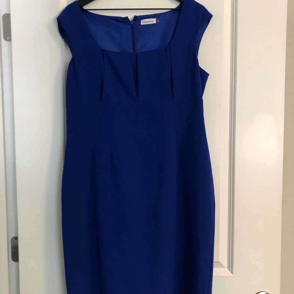 Blue Calvin Klein Shift Dress